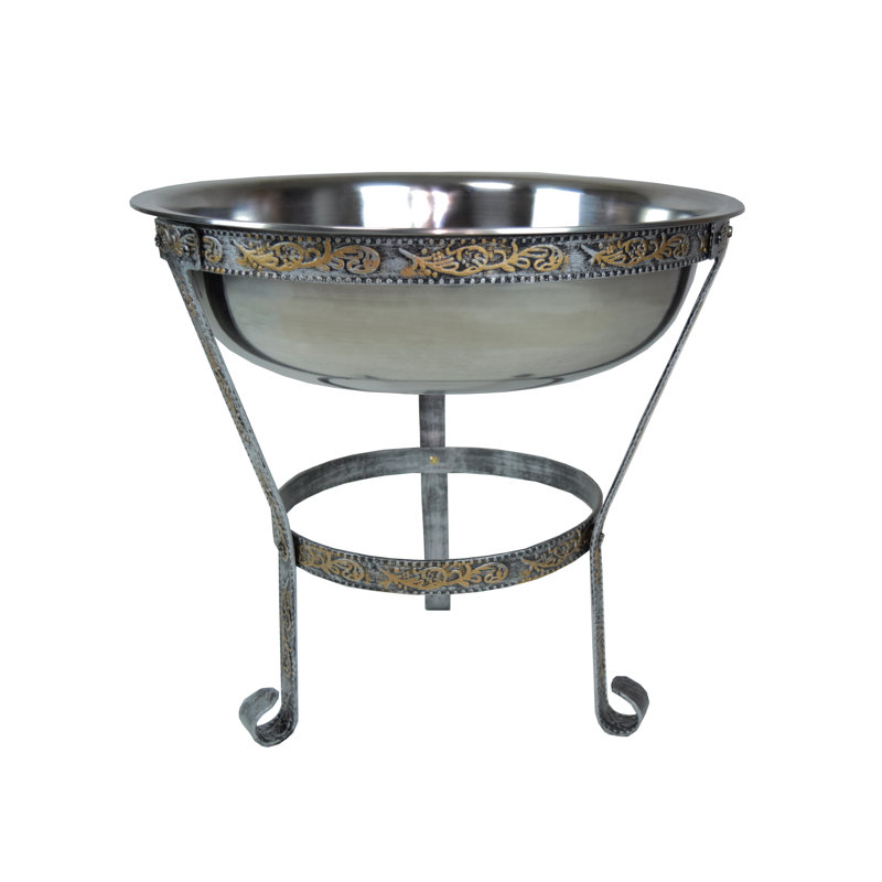 Oakland Living 20" Stainless Steel Ice Bucket with Stand & Reviews